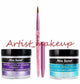 Mia Secret Acrylic Nail Powder White + Clear 2 oz + Kolinsky Artistic Brush # 3D