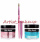 Mia Secret Acrylic Nail Powder Clear + Multibalance 2 oz + Kolinsky Brush # 3D
