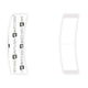 3M 1522 Clear C Contour Wig Tape, 108 Pieces