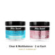 Mia Secret Clear & Multibalance Acrylic Powder Set, 2 oz Each