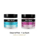 Mia Secret Clear & Pink Acrylic Powder Set, 1 oz Each