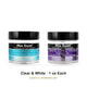Mia Secret Clear & White Acrylic Powder Set, 1 oz Each