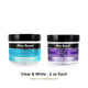 Mia Secret Clear & White Acrylic Powder Set, 2 oz Each