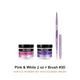 Mia Secret Pink & White Powder 2 oz + Kolinsky Artistic Brush #3D