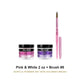 Mia Secret Pink & White Powder 2 oz + Kolinsky Brush #8