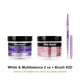 Mia Secret White & Multibalance Powder 2 oz + Kolinsky Brush #3D