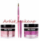 Mia Secret Acrylic Nail Powder Pink + Multibalance 2 oz + Kolinsky Brush # 3D